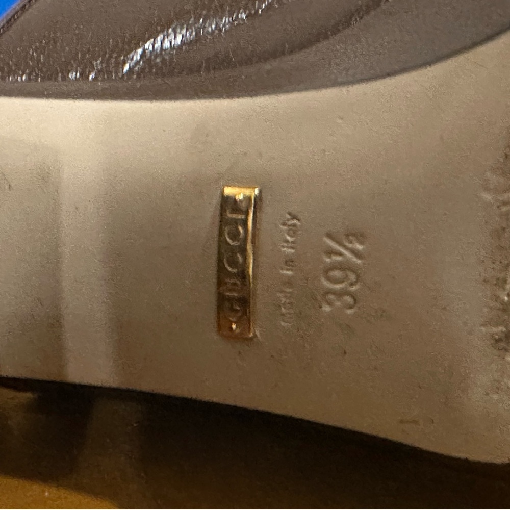 Gucci Brown Mules with Gold Horsebit - Picture 6 of 6